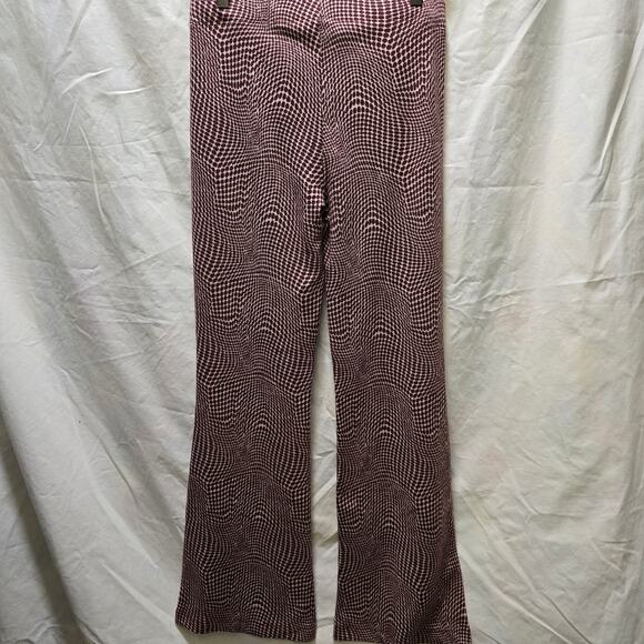 Urban Outfitters flared stretchy knit pants large high rise pull on fun casual - Picture 6 of 10